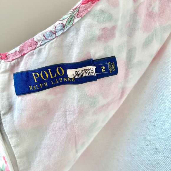 Vintage Polo Ralph Lauren Floral Linen Sundress with Pockets Size 2 - Picture 7 of 9